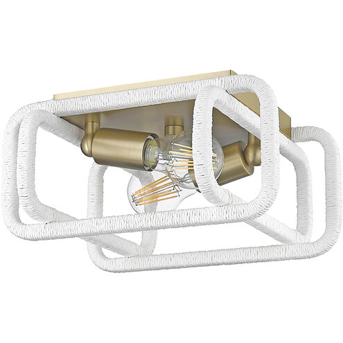 Camden 2 Light 11.5 inch Brushed Champagne Bronze Flush Mount Ceiling Light